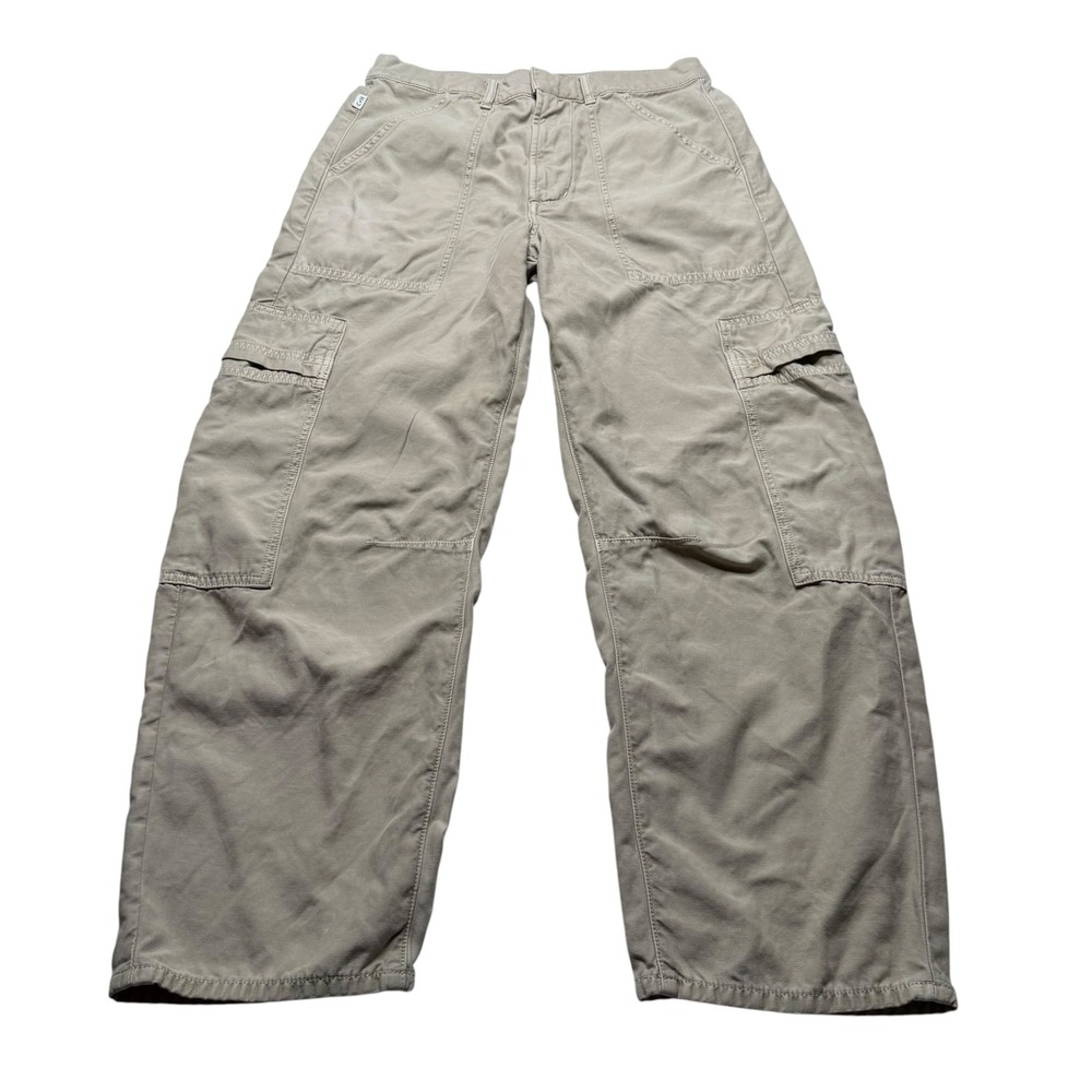 CITZENS OF HUMANITY Marcelle Cargo Pants Khaki Tan Utility Wide Leg Women's 32